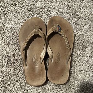 Braided rainbow sandals